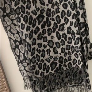 Black and white cheetah scarf